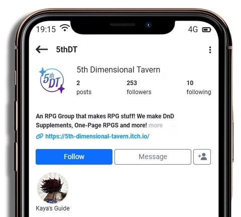 Instagram Profil. Es zeigt den gekürzten Farblogo als Profilbild.